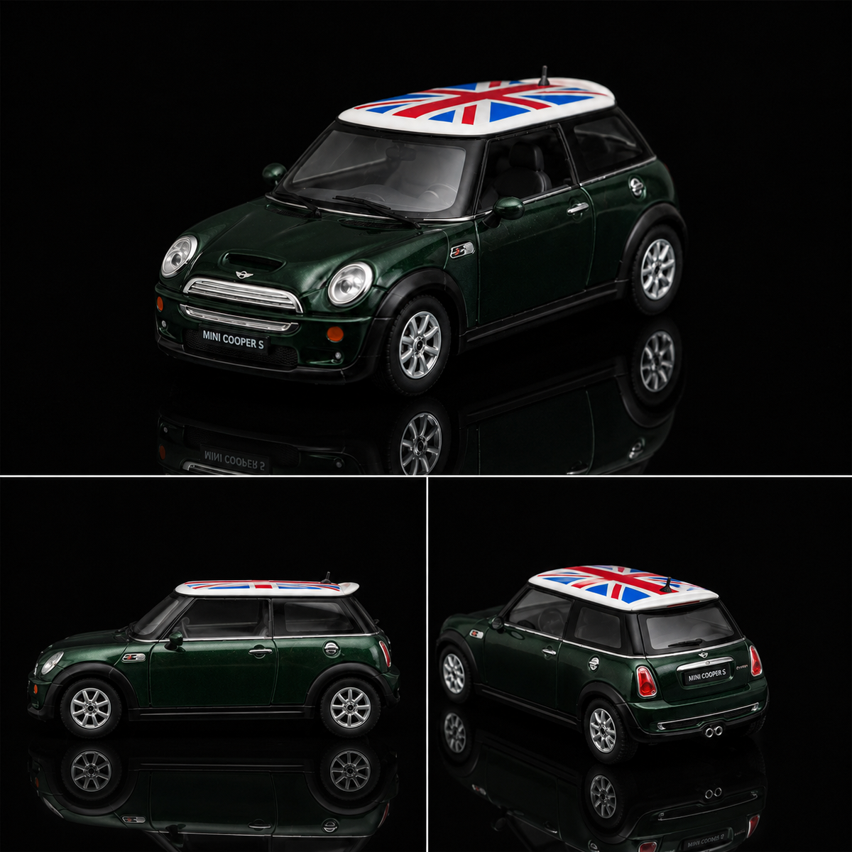Mini Cooper S Die-Cast Model Car | Metal Pull-Back Toy with Openable Doors