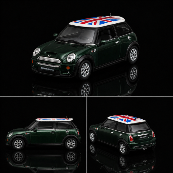 Mini Cooper S Die-Cast Model Car | Metal Pull-Back Toy with Openable Doors