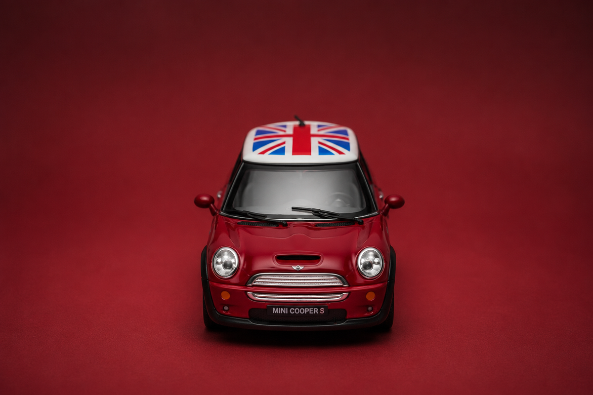 Mini Cooper S Die-Cast Model Car | Metal Pull-Back Toy with Openable Doors